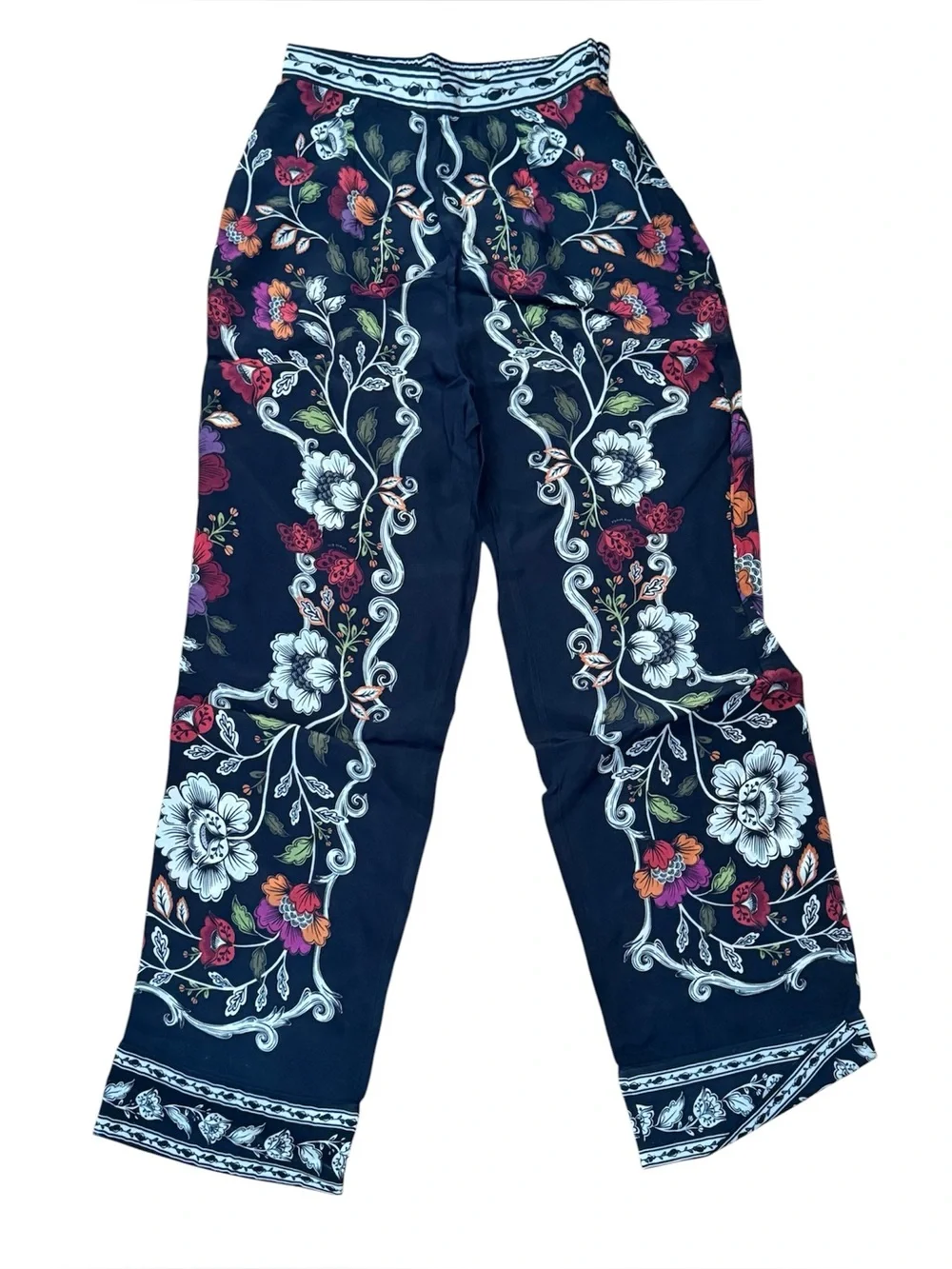 FARM RIO Black Floral Women's Pants - Size Small - New With Tags - Picture 2 of 7
